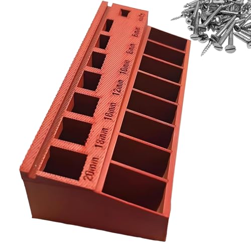 Organizador de pernos de tuerca, caja de almacenamiento de herramientas, caja organizadora portátil, organizadores de piezas pequeñas, clasificador de tornillos resistente portátil preciso para garaje