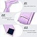 PenSee Men's Lavender Tie Set Solid Pure Color 3.15