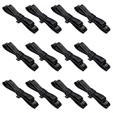 Juego completo: este juego incluye 12 clips de lazo de piel sintética negra que ofrecen múltiples opciones de estilo y flexibilidad para decorar varios pares de zapatos al mismo tiempo, asegurando que tengas suficientes accesorios para adaptarse a diferentes zapatos para fiestas, bodas o necesidades de moda diarias