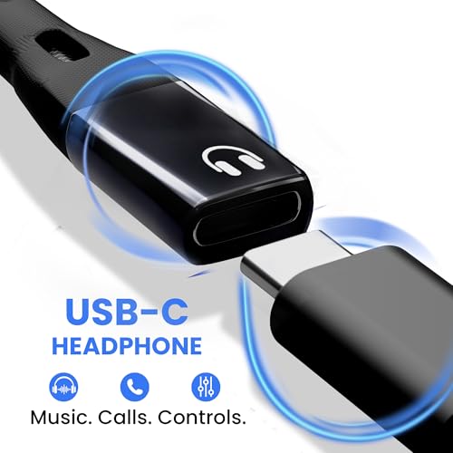 Image of 2 in 1 Type C Audio & Charging Adapter | USB C to Dual Type C Connector | 60W PD Fast Charging + Music & Call Support | Aluminum Alloy & Braided Cable | USB-C Headphone Adapter with Carry Pouch