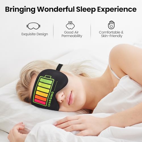 TeTupGa 2 Pcs Sleeping Eye Mask, Guys Blackout Sleeping Mask for Kids Adult Children's Travel Eye Mask Eye Cover Blindfold for Game - Image 2