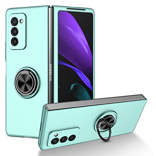 Coque antichoc Samsung Z Fold 4 avec anneau béquille bleu ciel