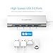 LENTION USB-C Multi-Port Hub with 4K HDMI Output, 100W PD, 4 USB 3.0 5Gbps Compatible 2023-2016 MacBook Pro, New Mac Air & Surface, Chromebook, iPhone 15, More, Stable Driver Adapter (C35, Silver)