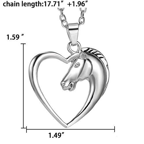 Luvalti Heart Pendant Necklace Horse Heart Jewelry - Family And Friends Jewelry Gift #TOP1