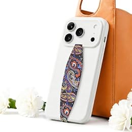 Switchbands Aesthetic Flower Phone Grip Strap – Reversible Floral Phone Strap, Arthritis Friendly, Ergonomic Hand Support, Wireless Charging Compatible, Adhesive-Free – Assorted Paisley & Cool Vines