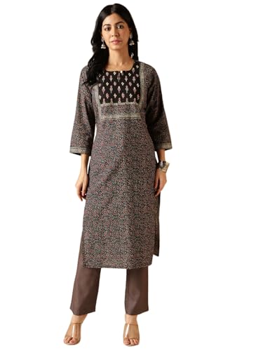 Image of Vbuyz Women's Floral Printed Straight Cotton Special wear Kurtas for Women | Cotton Kurtas for Women | A-Line Kurtas Kurtis | Designer Kurta | Kurtas for Women | Printed Kurtas
