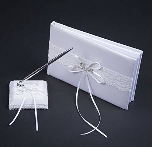 Joyfull Set libro degli ospiti e penna per matrimonio, libro