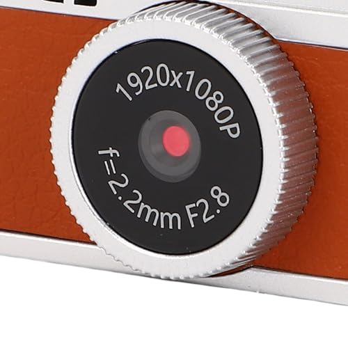 سلسلة مفاتيح كاميرا رقمية صغيرة بدقة 20 ميجابكسل 1080P مع عدسة بصرية، اضاءة LED لالتقاط الصور وركوب الدراجات وشاشة التشغيل والفلتر، وبطاقة ذاكرة قابلة للتوسيع (بني)