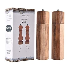 Houten Zout Pepermolen Handleiding Zeezout Pepermolen voor Kruiden Koken Koken Catering Barbecue Gereedschap-r_2pcs…