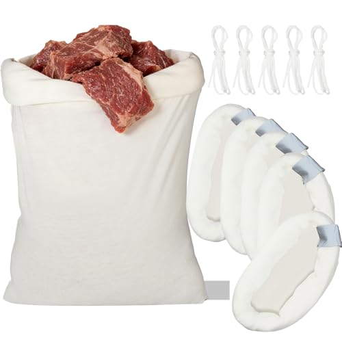 Anmboor Elk Game Bags Hunting, 5 Pack Heavy Duty Quarter Bag for Meat-4 Pack 12