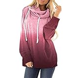 ❤Features: Cowl Neck Hooded Sweatshirts für Frauen, Einfarbige Hoodies, Langarm Hoodie, Lässige Sweatshirt mit Kapuzen, Tunika Tops, Lose Pass, niedlichen Look. Diese Kapuzen Sweatshirts gibt es schwarz, grau, grün, blau, rot ect. Perfekt, um Sie Lieblings-Jeans, Hosen, Shorts usw. passen.