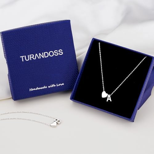 Turandoss S925 스털링 실버 이니셜 목걸이 만 5-16세 여아용 — 사진 7