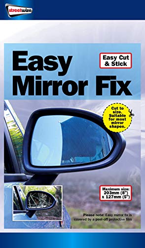 Streetwize - Easy Fix Mirror Repair Kit - 8 x 5 Inch - Cut to Size Wing Mirror Fixing Kit - Ideal For: Cars, Vans, 4x4's and Motorhomes