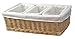 Vintiquewise(TM) Willow Baskets with Fabric Lining, Set of 4