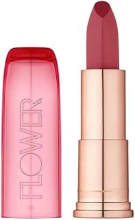 FLOWER BEAUTY By Drew Barrymore Perfect Pout Moisturizing Lipstick - Soothes Lips + Hydrates - Creamy Lip Tint + Natural Looking Shine + Buildable Color - Cruelty-Free + Vegan (Berry More)