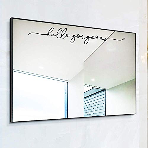 Hello Gorgeous Mirror Decal Vinyl Decal Bathroom Decor 18X2.7 Inch (Hello Gorgeous) #TOP2