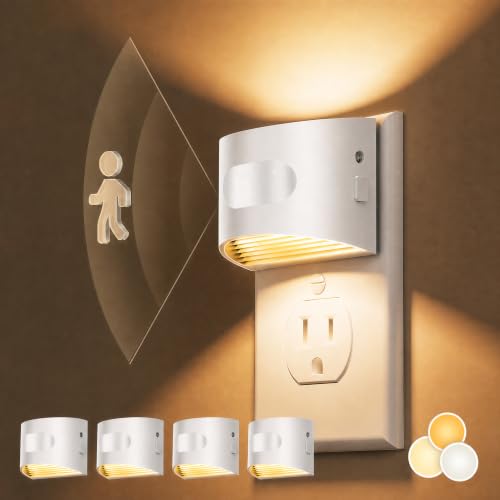 Image of L LOHAS LED Night Light with Motion Sensor & Dusk to Dawn Sensor, 3CCT