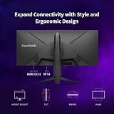 ViewSonic VX3480-2K-PRO 34 inch Gaming Monitor WQHD 21:9, 165Hz, 1ms, HDR10, HDMI, VA, Flicker Free, Low Blue Light Filter - 8