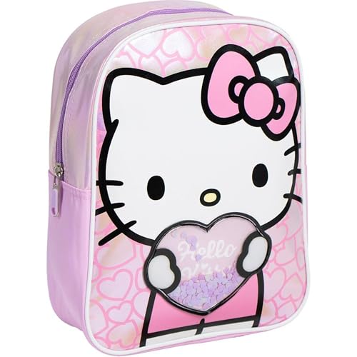 CERDÁ LIFE'S LITTLE MOMENTS Infantil Personaje Aplicaciones Medidas Mochila Hello Kitty 22,0 x 28,0 x 9,0 cm Para Niñ@s, Rucksack, Unisex, Kinder, Modell: 35 kg, Modell: 35 kg, 22.0x28.0x9.0 cm
