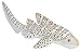Wild Republic 21473 Plüsch Zebrahai, Living Ocean, Kuscheltier, Plüschtier, 66cm, beige-weiß