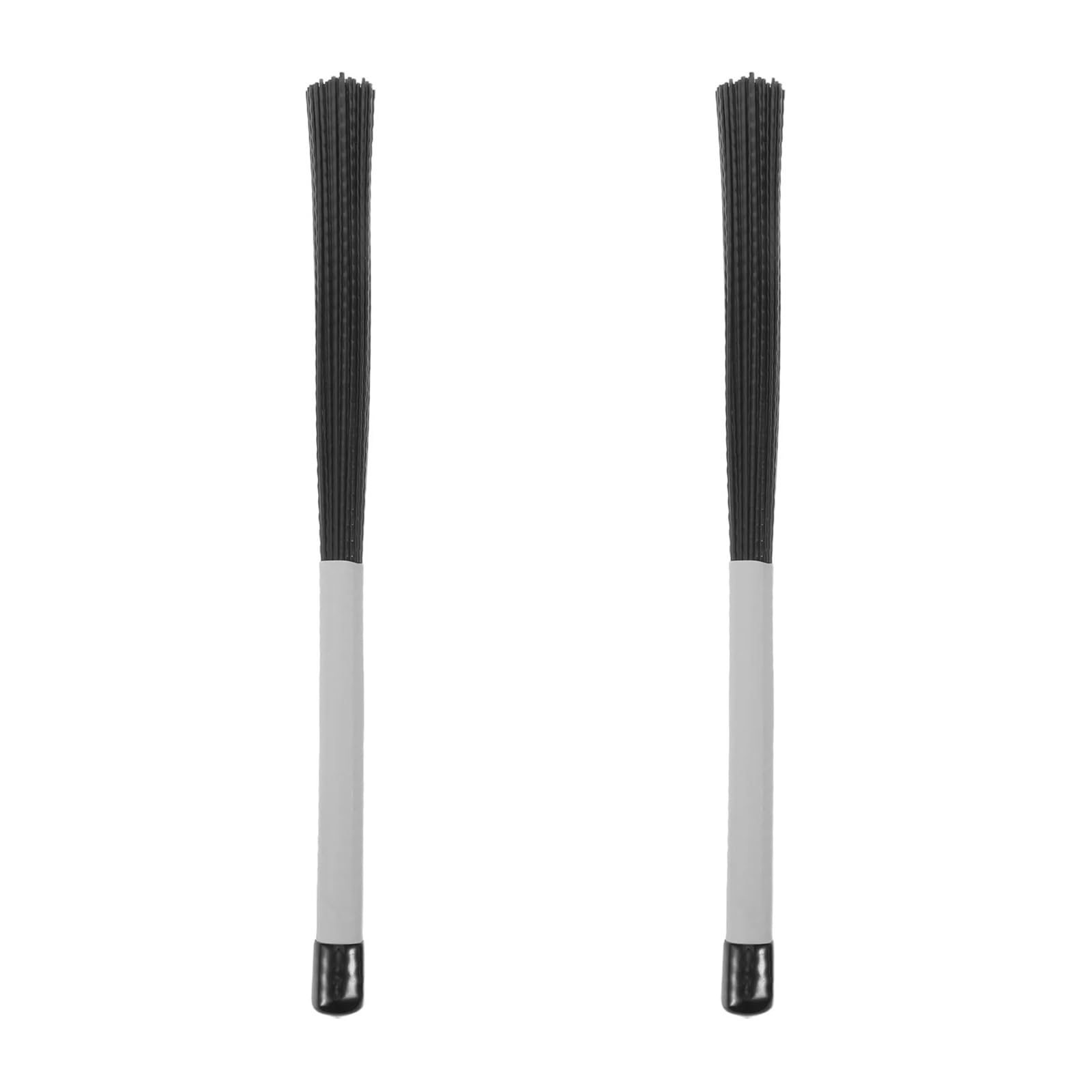 1 Paire De Brosses À Tambour Jazz, Manche En Nylon Gris