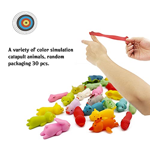30 Pcs Slingshot Animals Finger Toys, Catapult Toys As Fun As Slingshot Chicken, Cute Shapes, More Colors, Great For Flying Games And Party Favors. #TOP3