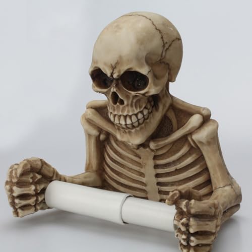 Portarrollos de calavera para decorar tu baño en Halloween 8