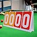 Flip Score Board Score Counter Multi Sports Scoreboard Table Score Flipper for Tennis Ball, Yellow Red
