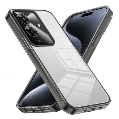 �Ή��@�� for Realme Note 60 4G ����2 in 1 [TPU+PC] �P�[�X�J�o�[ Black