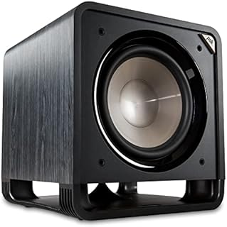 Polk Audio HTS 12 Powered Subwoofer with Power Port Technology | 12” Woofer, up to 400W Amp | For the Ultimate Home Theater Experience | Modern Sub that Fits in any Setting | Washed Black Walnut