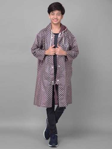 Image of Dollar Rainguard Kids' Full Sleeve Circle Printed Long Raincoat With Adjustable Hood and Pocket