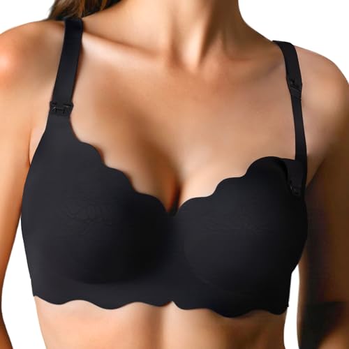 Image of Gailife Floral Nursing Bras for Breastfeeding Comfort Maternity Bras for Pregnancy Seamless Bralettes with Extra Extender