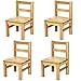 Produktbild Betten-ABC Vierer Set Bubema Kinderstuhl Kinderzimmer-Stuhl aus massiver Kernbuche Natur geölt, extra stabil