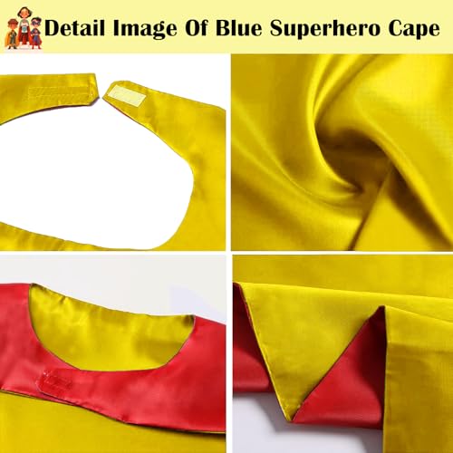 Image of Superhero Capes for Kids Halloween Costumes and Dress up - Superhero Toys Capes 4-10 Year for boys birthday party Gifts