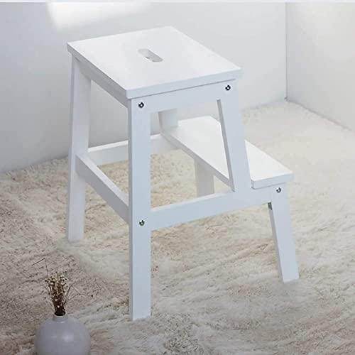 Taburete plegable robusto de cocina y escalera de madera portátil 6