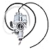 Zreneyfex VM22 Carburetor with Racing Air Filter Carb Replacement for Predator 212cc 6.5HP Go Kart VM22 26MM