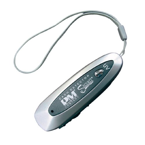 PM Company Securit Mini Counterfeit Bill Detector Uv and Mg with Wristband, Silver (05087)