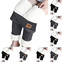 FPMLUXLL Fleece Lined Leggings for Women Tummy Control Thermal Warm Yoga Pants High Waist Stretchy Workout Winter Leggings