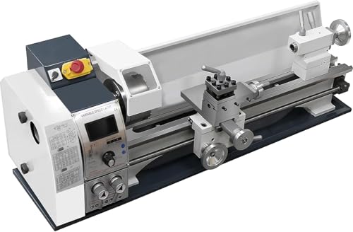 Metal Lathe 8.7 x 23.6 Inch Mini Metal Lathe 1100W Infinitely Variable Speed Mini Lathe Machine LED...