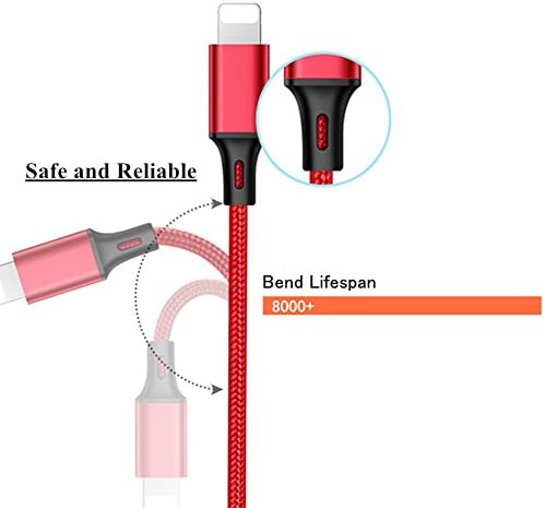 Multi USB Charging Cable, ANKCE 4FT/1.2M Nylon Braided 3 in 1 Charger Cable with Type C/Mirco USB for Cell Phones Tablets and More