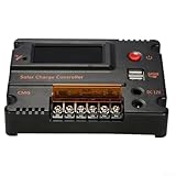 12V 24V Solarladeregler 10A 20A mit USB 5V Ausgang Batterieregler für...