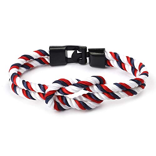 4 Pcs Paracord Braided Rope Bracelet Lightweight Handmade Braid Rope Cord Bracelet Nautical Unisex Magnetic Clasp Cuff Bracelet Parachute Cord Bracelets For Men Women #TOP2