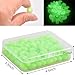 Glow Fishing Beads 120pcs Soft Plastic Luminous Saltwater Fishing Beads Oval Round Bead Fishing Lures Green White Sea Fishing Bead Fishing Tackle Tools Green