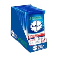 Napisan Salviette Disinfettanti Sgrassanti Fresh, Confezione da 8 Pacchi x 40 Salviette...