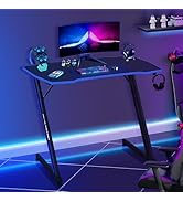 Alibaba Cave　オットマン Lacoo 43.6 inches Z Shaped Computer Gaming Desk Carbon Fiber