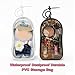 3Pcs Clear Display Case for 17/15cm Plush Doll -Portable Bag with Keychain, Waterand Dust-Resistant,Protective Cover for Collectible Toys,Jewelry,Cosmetics,Ornaments,Data Line (White+Black+Clear)