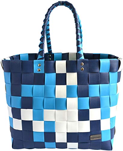 normani Einkaufskorb Shopper geflochten aus Kunststoff - robuster...