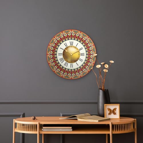 Reloj de pared redondo acrílico 12 pulgadas silencioso analógico miniatura 5