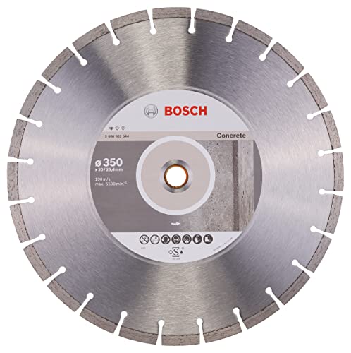 Bosch Professional 1 x Disco Tronzador de Diamante Standard for Concrete, para Hormigón, Hormigón Poroso, Ø 350 x 20/25.40 x 2.8 x 10 mm, Accesorios para Sierras de Mesa, Sierras a Gasolina