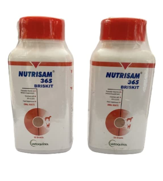 Nutrisam 365 Briskit Vitamin & Mineral Supplemant for Dogs Pack of 2 (B0B6C2X8FW) Amazon Price History, Amazon Price Tracker